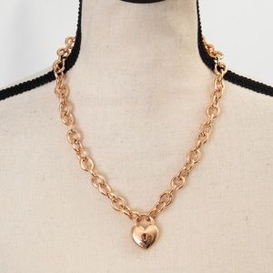 Heart lock necklace rose gold tone G.I.L.I. & Bronzo Italia
